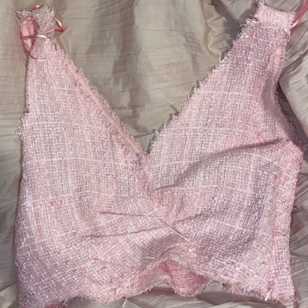 Pink Tweed Zara Crop Top (sold out online!!)